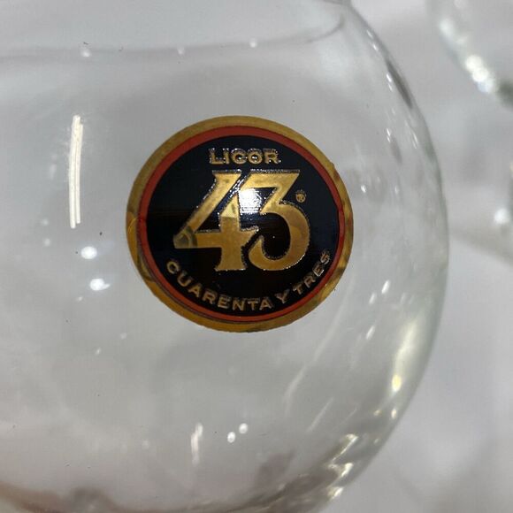 Liquor 43 Cuarenta Y Tres Bubble Glasses Set (4) Highball 5" Ball Cup 10 oz - Picture 3 of 5